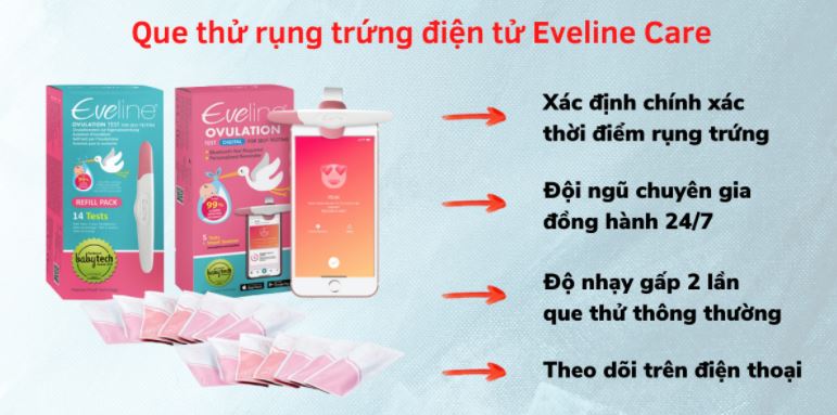 Xác định ngày rụng trứng bằng que thử điện tử Eveline Care